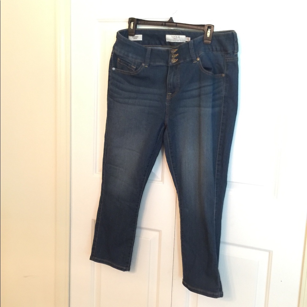 Crop jegging blue jeans